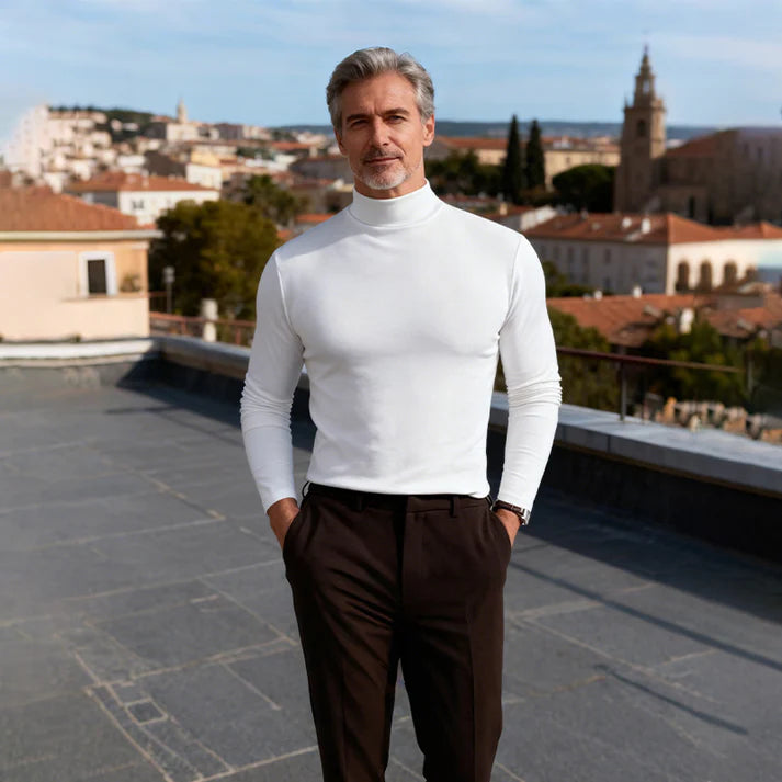 Vittorio – Camiseta elegante de cuello alto.