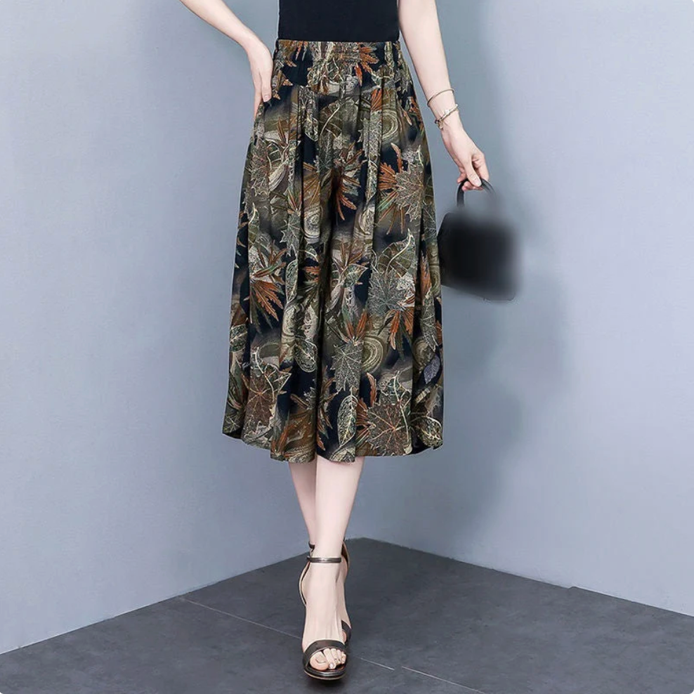 Valentina - Pantalon palazzo con estampado artístico