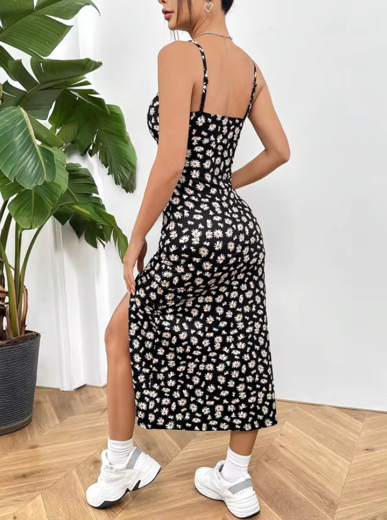 Aitana – Vestido midi con estampado veraniego