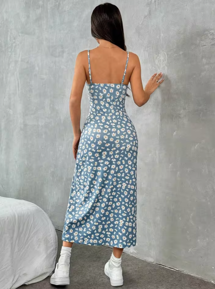 Aitana – Vestido midi con estampado veraniego