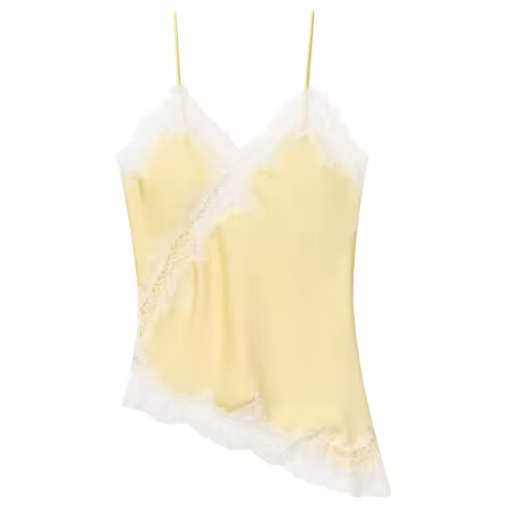 Aurea – Top de encaje femenino con espalda descubierta y diseño asimétrico