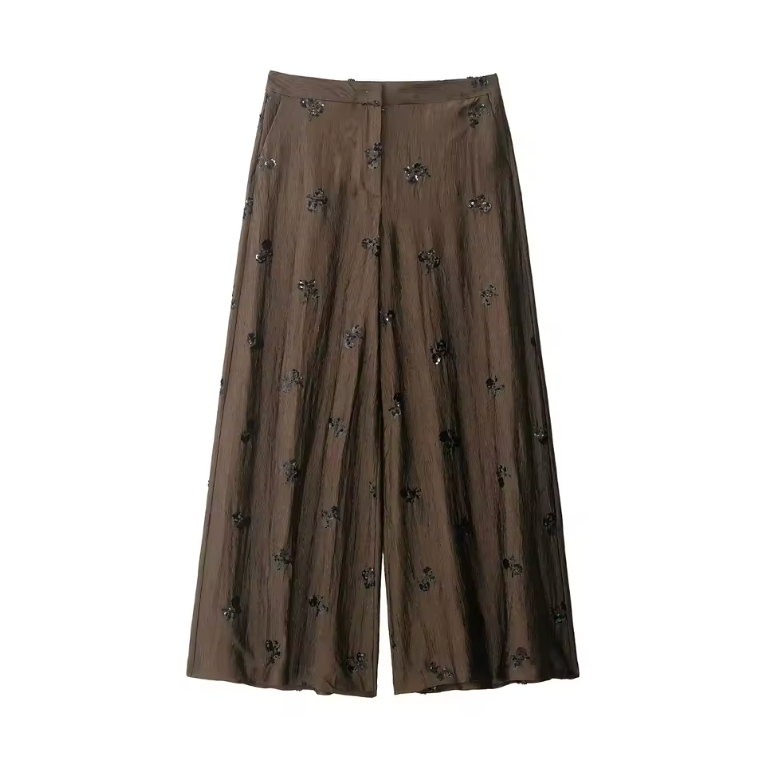 Valeria – Conjunto elegante de top con lazo y pantalón de pierna ancha