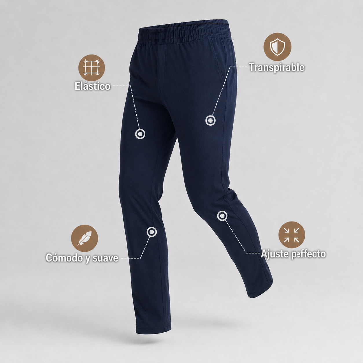 Giovanni - Pantalón elegante de confort premium