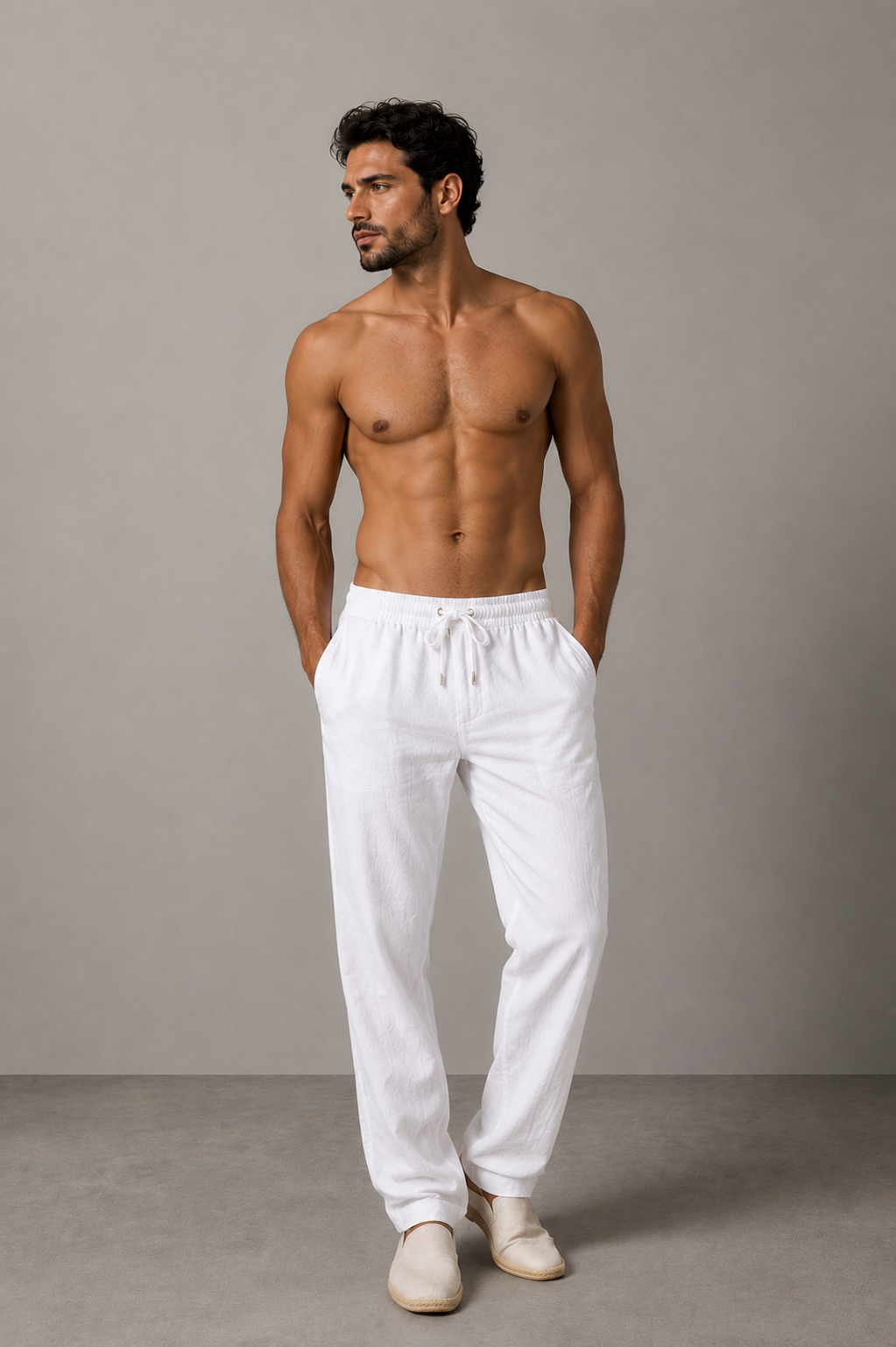 Luca - Pantalón relajado de lino transpirable para verano