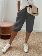 Olivia – Pantalón capri de lino y algodón