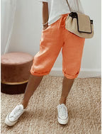 Olivia – Pantalón capri de lino y algodón