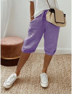 Olivia – Pantalón capri de lino y algodón