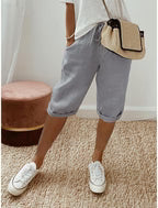 Olivia – Pantalón capri de lino y algodón