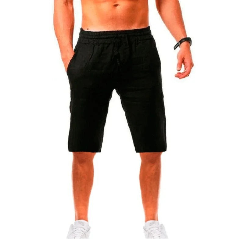 Marco – Pantalones cortos transpirables de lino y algodón