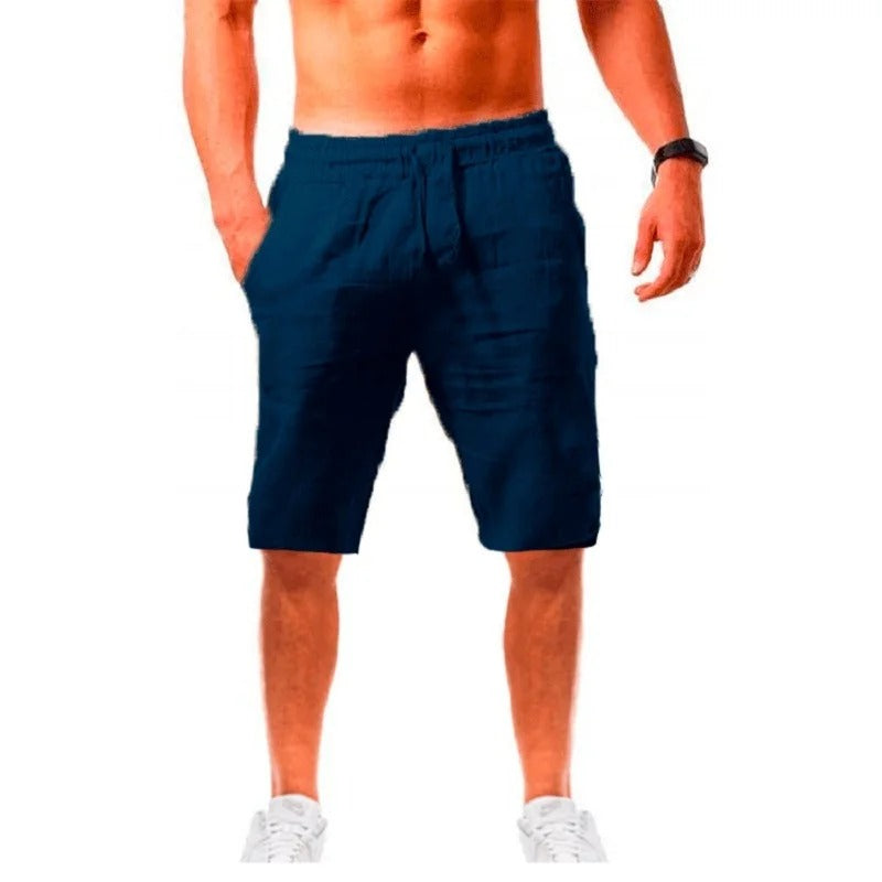 Marco – Pantalones cortos transpirables de lino y algodón