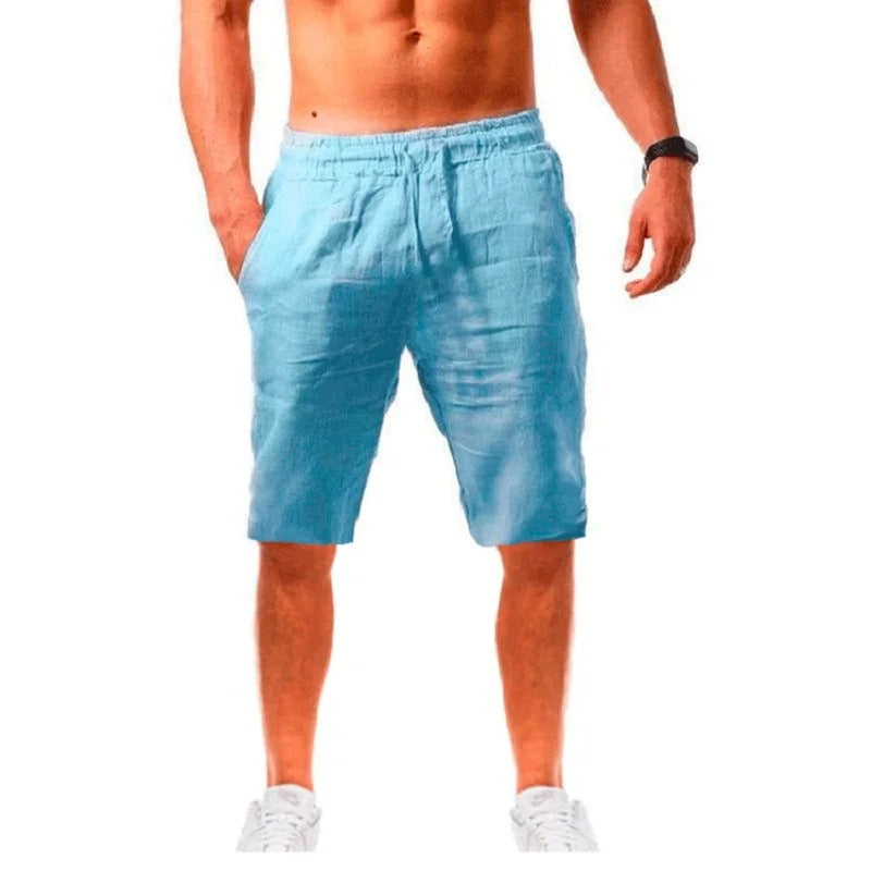 Marco – Pantalones cortos transpirables de lino y algodón
