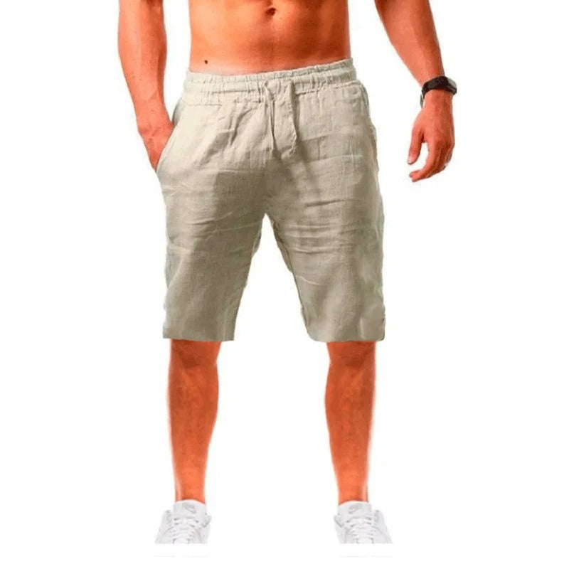 Marco – Pantalones cortos transpirables de lino y algodón