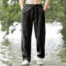 Luca - Pantalón relajado de lino transpirable para verano