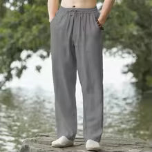Luca - Pantalón relajado de lino transpirable para verano