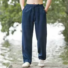 Luca - Pantalón relajado de lino transpirable para verano