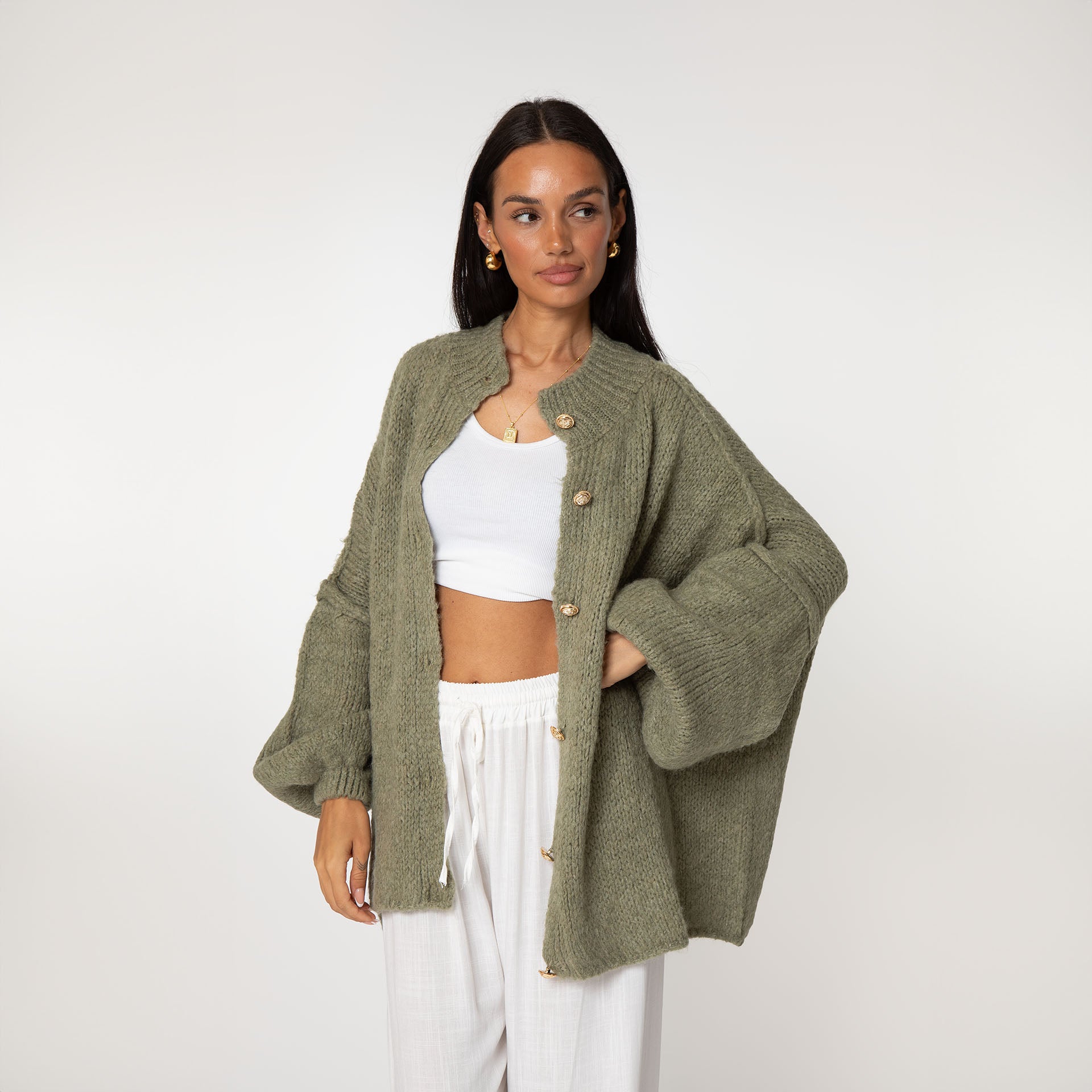 Verona - Cárdigan oversize de « Elegancia acogedora»