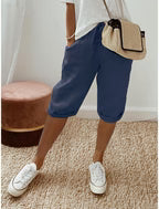 Olivia – Pantalón capri de lino y algodón