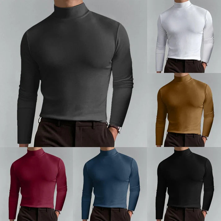 Vittorio – Camiseta elegante de cuello alto.